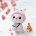 thumbnail image 2 of PVCS Motif de Lapin Mignon Fait Main DIY Feutrine de Laine Poke Matériel de Production Paquet, 2 of 8
