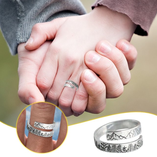 TIMIFISAnd Cedar Open Ring Forest Lover Ring