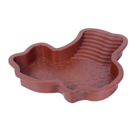 TIELUTT Tortoise Water Dish with Shallow Reptile Water Dish Smooth Easy Wash Purpose Turtle Tub for Gecko Reptile Bathing Pool 1pc