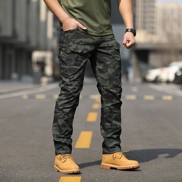 Men’s Cargo Pants Practical Workwear for Outdoor Activities Product Title Men’s Overalls Pants Pants Outdoor Elastic Loose Soft Pants Spring And Autumn Pants