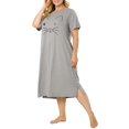 thumbnail image 4 of GRACE & GRANDEUR Robe de Nuit pour Femme Grande Taille à Imprimé de Chat avec Poches, Vêtement de Nuit, 4 of 6
