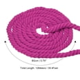 thumbnail image 2 of Unique Bargains 39 Feet Tug of War Rope for Adults Teen 3-Strand Natural Twisted Cotton Rope with Flag Rose Red, 2 of 7
