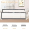 thumbnail image 3 of 71" Toddler Bed Rails, Swing Down Extra Long Bed Bumper Sleep Bedrail Safety Side Guard Fits for 4.7" to 12" Thick Mattresses, 3 of 8