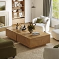 thumbnail image 4 of GUNAITO Table Basse à Plateau Relevable avec Rangement, Table Basse Carrée et Table Centrale Style Ferme Moderne pour Salon, Couleur Bois Naturel, 4 of 8