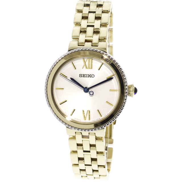 Seiko Men's Classic SRZ512 Gold Stainless-Steel Japanese Quartz Dress Watch