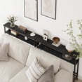 thumbnail image 4 of Narrow Console Table, 2-Tier Couch Table Behind Sofa, Small Entryway Table with Storage Display Shelves, for Hallway, Foyer, Living Room, Bedroom, 4 of 7