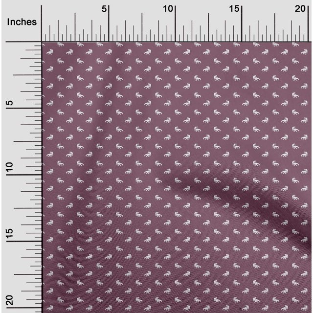 oneOone Silk Tabby Fabric Dinosaur Animal Print Fabric BTY 42 Inch Wide