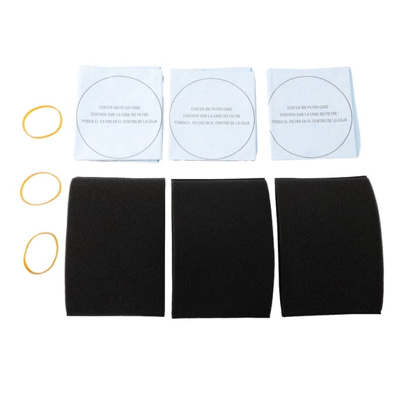 MYG for Shop Vac Wet Dry Vacuum Foam Filter Sleeve Replacement for Models 90304 90350 90585, Compatible with 5 Gallon and Larger Wet Dry Vacuums, Includes 3 Foam Filters and Retainer Rings