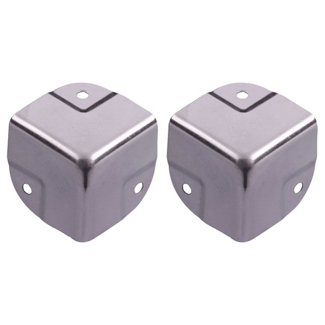 4Pcs Stainless Steel Cosmetic Case Aluminum Case Corner Protector Wrap Corner Desk Corner Guard(7201A-40)