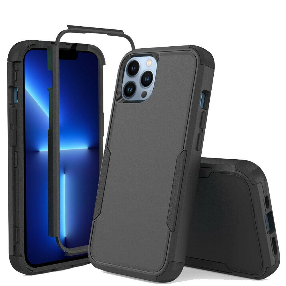 Étui iPhone 14/13 Antichoc Anti-Poussière/anti-Chute à 3 Couches Protection Intégrale Robuste Ultra-Résistant Durable Étui pour Apple iPhone 14/13 6,1 Pouces