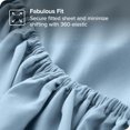 thumbnail image 4 of Bare Home Drap-Housse - Poche Extra Profonde de 22 Pouces - Premium 1800 Collection - Grand Lit, Bleu Pâle, 4 of 7