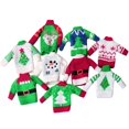 thumbnail image 3 of Christmas Bookshelf Elf Doll Mini Sweater Baby Fairy Clothes  Costume Decor, 3 of 4