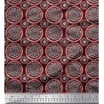 thumbnail image 1 of Soimoi Moss Georgette Fabric Floral Block Decor Fabric Printed Yard 42 Inch Wide, 1 of 3