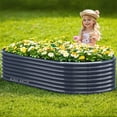 thumbnail image 2 of 6x3x2FT Gray Raised Garden Beds Outdoor Galvanised Deep Root Planter Box for Planting Vegetables Flowers Herb, Anti-Rust & Easy-Setup, 2 of 7