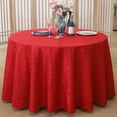thumbnail image 4 of Round Tablecloth 70 Inch - Cotton Polyester, Wrinkle/Fade Resistant, Reusable - Jacquard Table Cloth - 1PC Circle Table Cover for Dining, Wedding & Birthday Party, 4 of 6