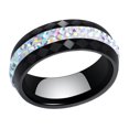thumbnail image 1 of keepw Ceramics Fashionable Women S Ceramic Ring Wedding And Special Occasions Rings For Wedding AB black Size 9, 1 of 6