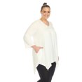 thumbnail image 2 of White Mark Tunique à Manches 3/4 pour Femmes, Taille Empire, Col en V, 2 of 6