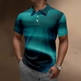 thumbnail image 3 of BOBOGOJP Mens Polo Shirt Classic Button Basic Long Sleeve Shirt Solid Color Cotton Tees Stylish Tops (Mint Green,M), 3 of 4