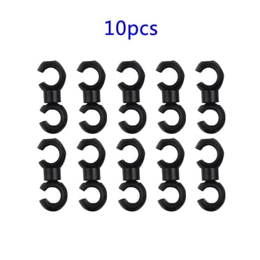 GLFILL 10PCS S Shaped Bicycle Brake Lines Hose Hook Clips Cycling Cross Cable Ties Tools Holder Guid Hose Buckle Clips Bike Accessories Black