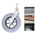 thumbnail image 4 of Wheelchair Wheel Grey 8 Inch Thickened Univrsal Solid PU Wheelchair Caster Replacement, 4 of 8