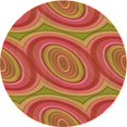 thumbnail image 1 of Ahgly Tapis Rond Lavable en Machine Intérieur Transitionnel Orange, 8 Pieds Rond, 1 of 7