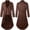 Coffee, variant on Trench Coat Men Long Mens Winter Solid Color Cardigan Long Sleeve Capless Casual Blouse Tops Coat Long Winter Coats for Men Long Trench Coat Men Men's Warm Winter Coats