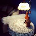 thumbnail image 3 of Ludlz Handmade Crochet Cotton Tablecloth Round Beige Crochet Tablecloths for Wedding Round Cotton Hand Crochet Hollow Out Tablecloth Wedding Dining Table Cloth Cover, 3 of 7
