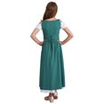 thumbnail image 2 of YiZYiF Robe Vintage Médiévale Renaissance à Manches Courtes pour Filles Enfants Halloween Festival Jeu de Rôle Fête Robes de Bal Vert 14, 2 of 5