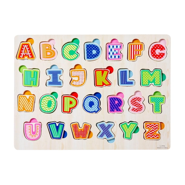 Tachiuwa Abc Puzzle Wooden Alphabet Puzzle for Boys Girls