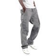 thumbnail image 1 of Mens Casual Waist Color Mens Work Pants Construction Sports Hat Multi Woven Good Thread Cargo Pants Men Pocket Foot Rope Solid Work Pants Pockets Pants Street Cargo Tie Men's Cargo Pants, 1 of 8