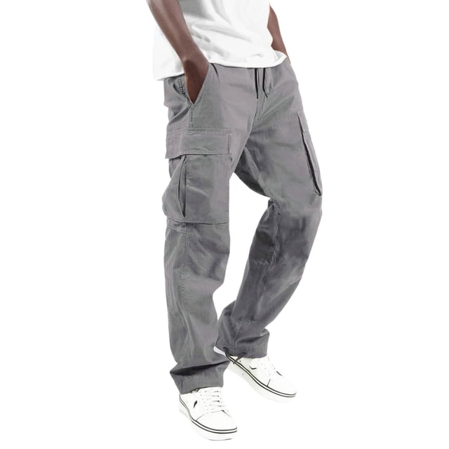 Mens Casual Waist Color Mens Work Pants Construction Sports Hat Multi Woven Good Thread Cargo Pants Men Pocket Foot Rope Solid Work Pants Pockets Pants Street Cargo Tie Men's Cargo Pants