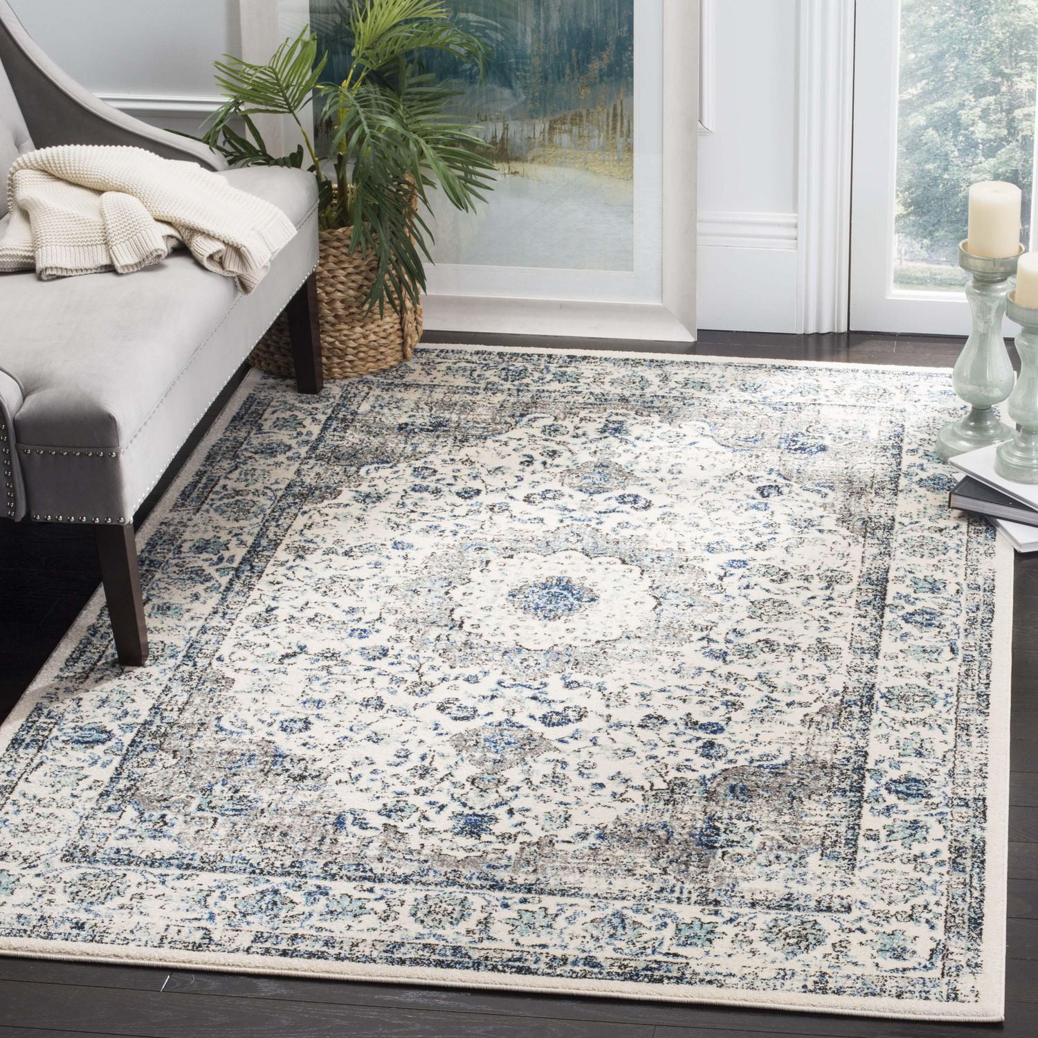 SAFAVIEH Evoke Teale Tapis Traditionnel