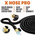 thumbnail image 4 of Big Boss Xhose Pro 100 ft 5/8" Lightweight Expanding Garden Hose with Brass Fittings Kink Resistant Durable Dac-5 Fiber, 4 of 9