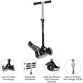 thumbnail image 3 of Radio Flyer Kids Scooter, Flyer Glider Pro Ride On Toy w/ Light Up Wheels, Black, 3 of 9