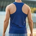 thumbnail image 3 of Mens Casual Tank Tops Racer Back Crewneck Sleeveless Shirt Lightweight Workout Tee Summer Muscle T-Shirts, 3 of 6