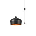 thumbnail image 3 of Living District LDPG2003 Nora 1 Light Plug-In Pendant, Black, 3 of 4