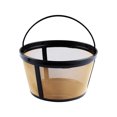 thumbnail image 2 of Filtre à Café en Acier Inoxydable 100 Mailles Numéro Panier Permanent Style Réutilisable 10-12 Tasses Ton Doré Filtre à Café, 2 of 9
