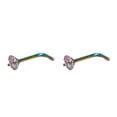 thumbnail image 4 of VONKY Nose Stud Piercing Pin Stylish Body Jewelry Gifts Noses Rings Dressing Adorn Fashion Decor Accessory Facial Decoration Colorful 2Set, 4 of 6