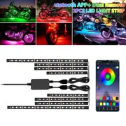 Uscallm Motorcycle LED Light Kit Flexible Waterproof Neon Strip for 12V Bikes, Underbody Accent Lighting, Customizable Multi-Color Underglow, Universal Fit Motorcycle and Bicycle Atmosphere Lighting