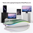 thumbnail image 2 of Souris Sans Fil Bluetooth Rechargeable Souris Silencieuse Double Mode (Bluetooth 5.1 + 2.4G) avec Récepteur Nano, 2 of 7