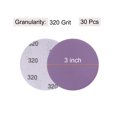 thumbnail image 2 of Unique Bargains 30 Pack 3-Inch Purple Sanding Discs 320 Grits Hook & Loop Professional Aluminum Oxide Sandpaper, 2 of 5