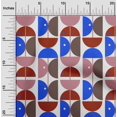thumbnail image 2 of oneOone Rayon Blue Fabric Geometric Circle Craft Projects Decor Fabric Printed By The Yard 56 Inch Wide, 2 of 4