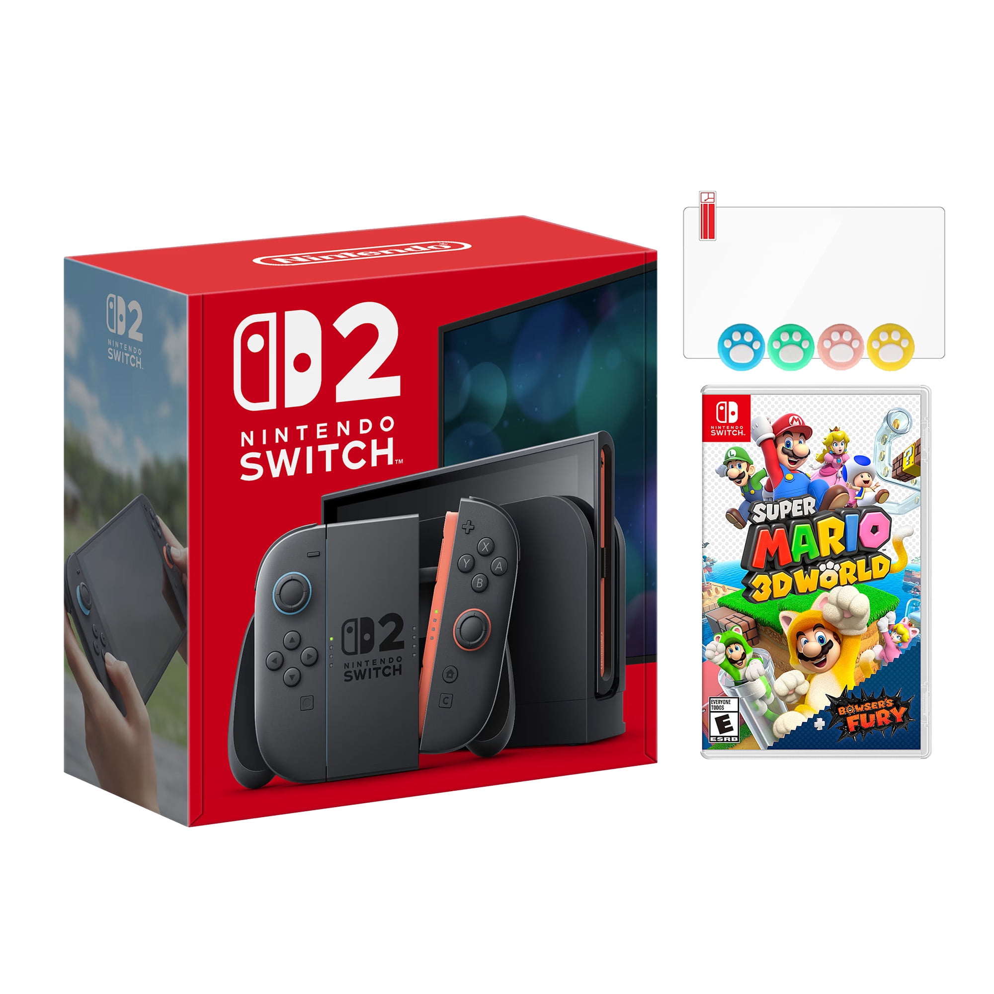 Nintendo Switch 2 Console 256gb 7.9-Inch 1080p Hdr Touch Screen, Joy-Con 2 With Mouse Sensor, Dock, With Super Mario 3d World + Bowser's Fury And Mytr