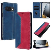 Phone Case for Google Pixel 10A FOXDOCK Premium Leather,Creative Dual-Color Cover with Card Slot,Shockproof