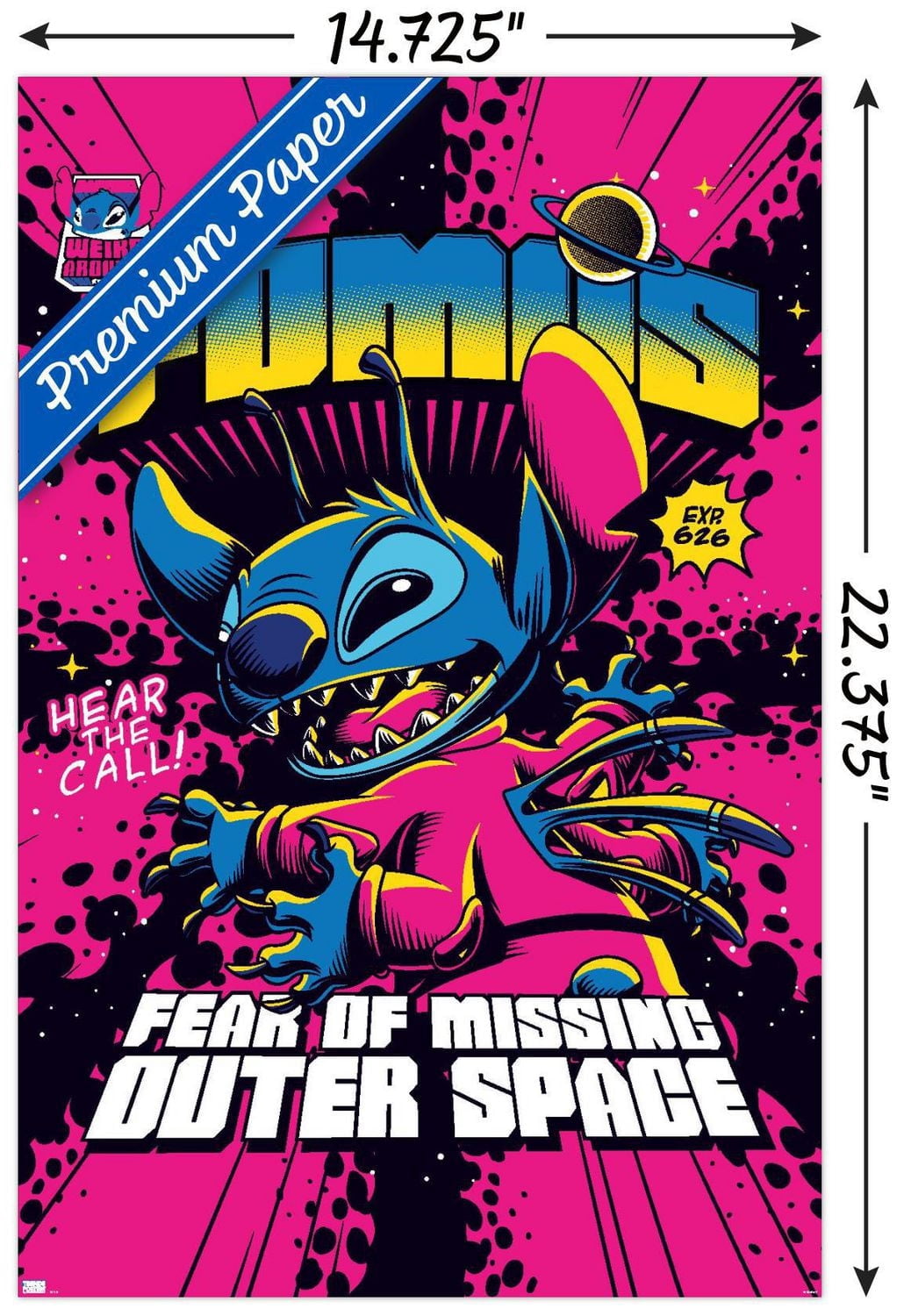Disney Lilo and Stitch - Hear The Call Wall Poster, 14.725" x 22.375"
