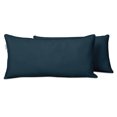 thumbnail image 1 of VargottamIndoor/OutdoorPolyester FabricLumbarPillowCover,All-Weather Waterproof Rectangular Cushion Case for Patio Furniture,16" x 24"Set of 2-Dark Navy Blue, 1 of 7