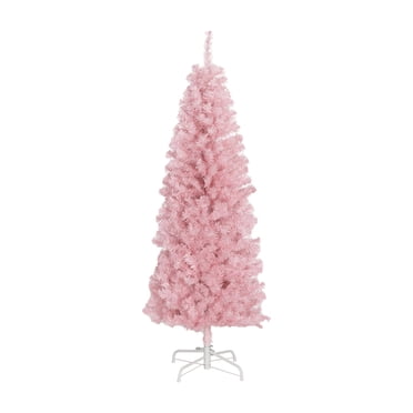HOMCOM 5FT Artificial Christmas Tree with Automatic Open for Home Pink