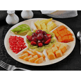 thumbnail image 2 of 10”or12” Round compartment Platter|Bio Mart Leaf Plate|100% Natural|Eco-friendly|Heavy Duty & Re-usable Backyard Compostable|Disposable|Biodegradable|Theme Party, Wedding|Pack of 10, 50 or 100, 2 of 6