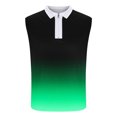 thumbnail image 3 of Plebaso Tank Tops for Men Casual Quarter Zip Collared Tee Shirts Sleeveless Gradient Color Fashion Shirts, 3 of 4