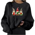 thumbnail image 2 of EGNMCR Chandail en Molleton de Noël Mode Femme Ample Imprimé de Noël Manches Col Rond Pull, 2 of 4